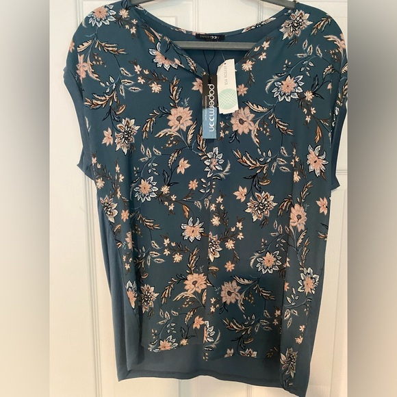 Papermoon Blue Sleeveless Polo Blouse - Picture 1 of 3